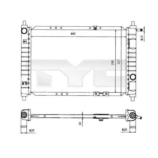 706-0004 - Radiator, engine cooling 