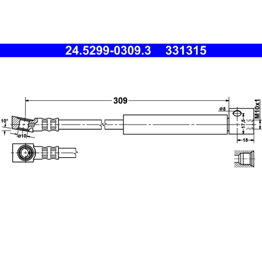 24.5299-0309.3 - Bromsslang 