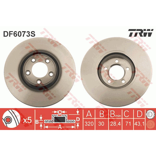 DF6073S - Brake Disc 