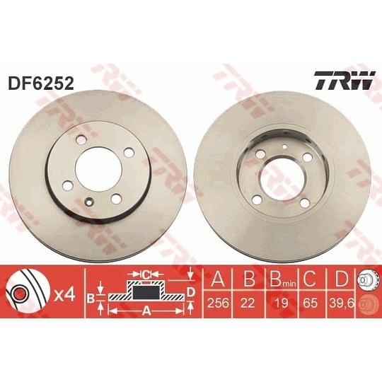 DF6252 - Brake Disc 