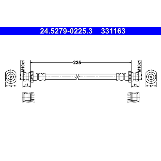 24.5279-0225.3 - Bromsslang 