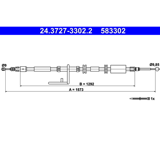 24.3727-3302.2 - Cable, parking brake 