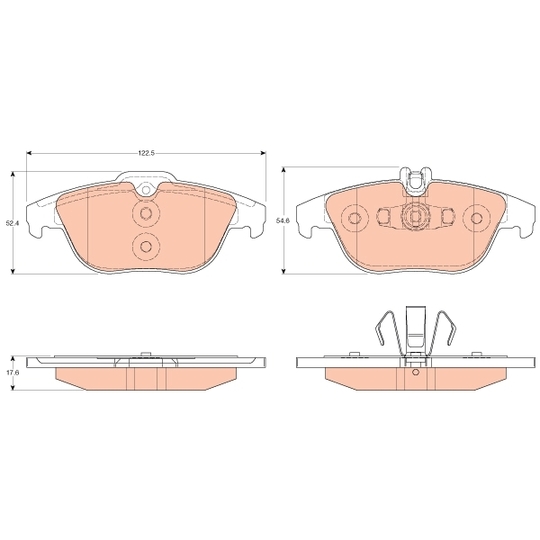 GDB2051 - Brake Pad Set, disc brake 