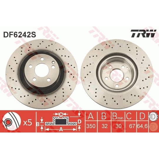 DF6242S - Brake Disc 