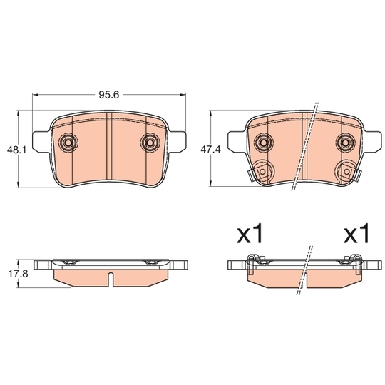 GDB2032 - Brake Pad Set, disc brake 