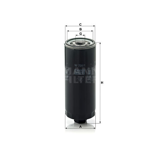 W 735/1 - Oil filter 