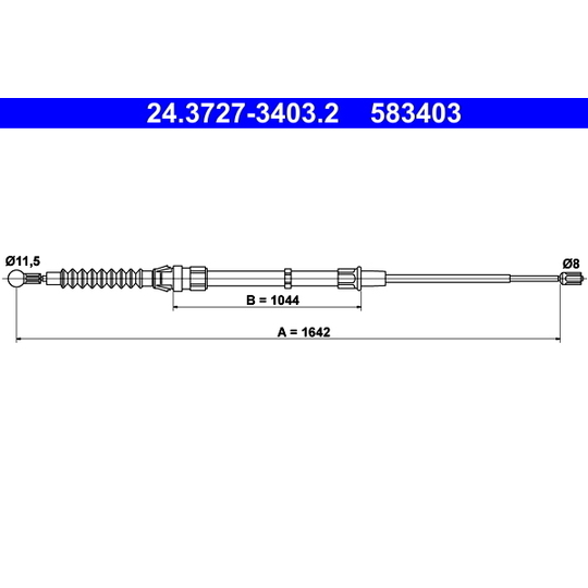 24.3727-3403.2 - Cable, parking brake 