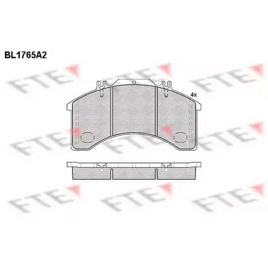 BL1765A2 - Brake Pad Set, disc brake 