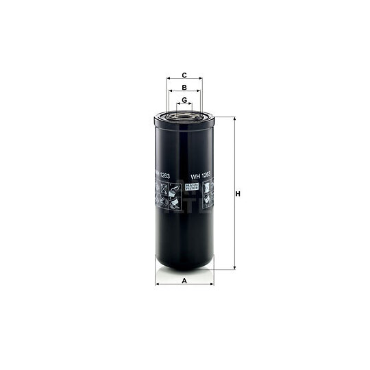 WH 1263 - Filter, operating hydraulics 