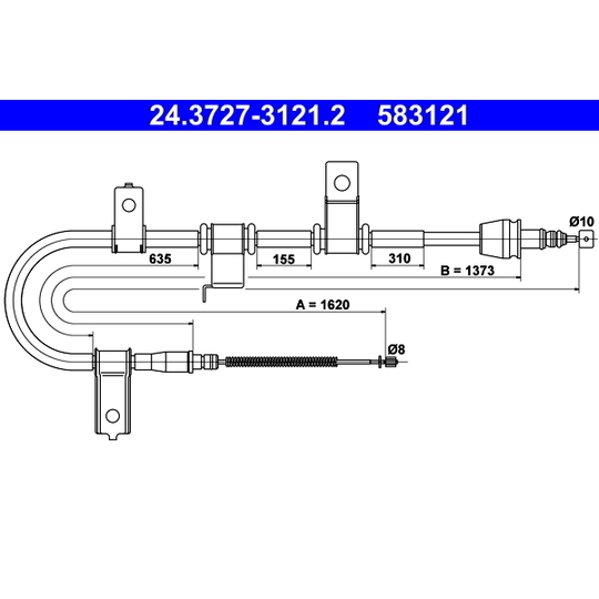 24.3727-3121.2 - Cable, parking brake 
