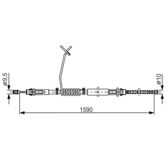 1 987 477 175 - Cable, parking brake 