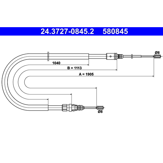 24.3727-0845.2 - Cable, parking brake 