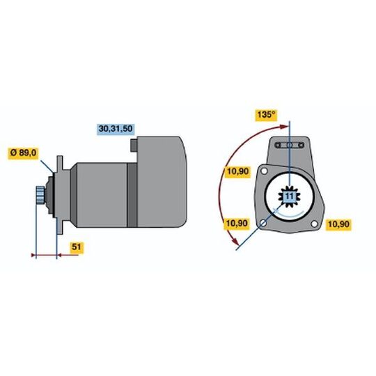 0 001 416 030 - Startmotor 