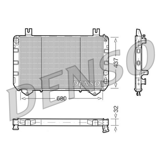 DRM10093 - Radiaator, mootorijahutus 