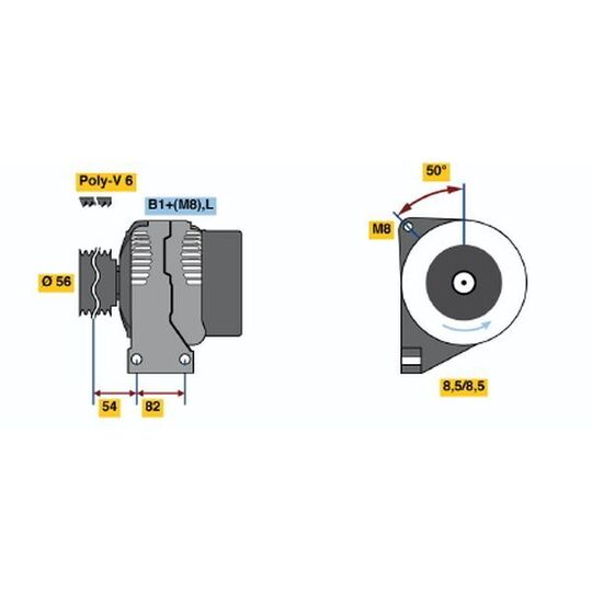 0 986 047 510 - Alternator 