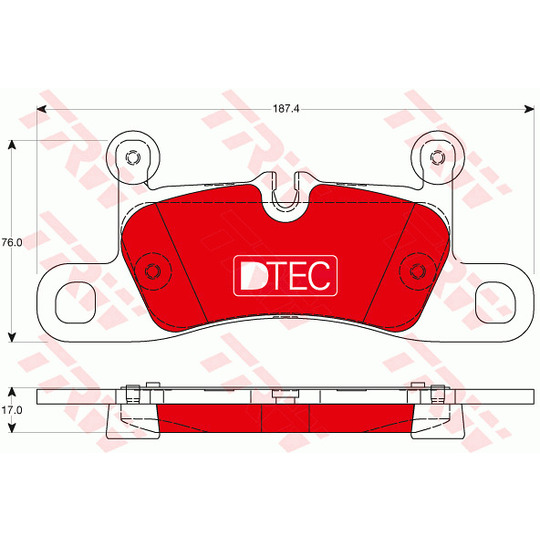 GDB1875DTE - Brake Pad Set, disc brake 