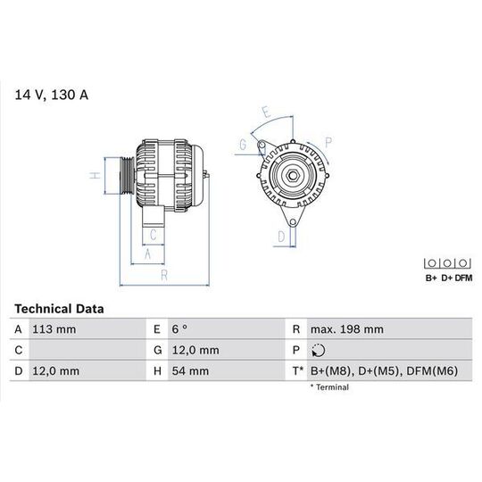 0 986 049 000 - Alternator 