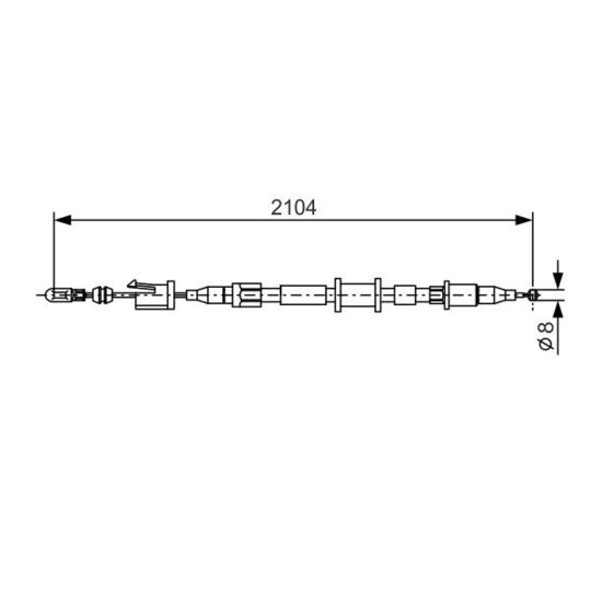 1 987 477 682 - Cable, parking brake 