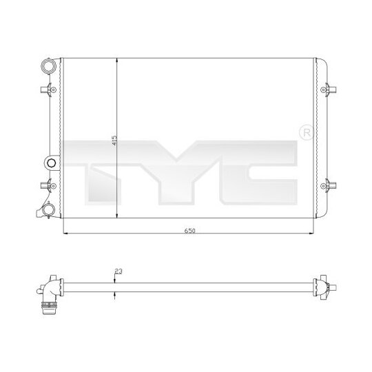 702-0033 - Radiator, engine cooling 