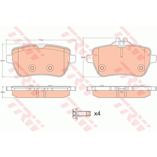 GDB2014 - Brake Pad Set, disc brake 