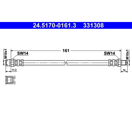 24.5170-0161.3 - Brake Hose 