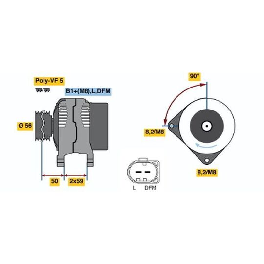 0 986 042 710 - Alternator 