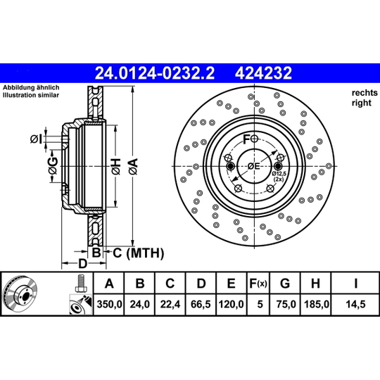 24.0124-0232.2 - Bromsskiva 