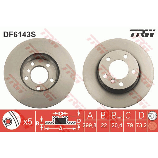 DF6143S - Brake Disc 