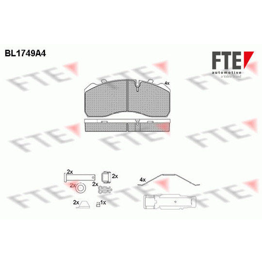 BL1749A4 - Brake Pad Set, disc brake 
