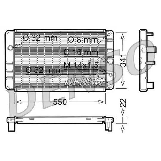 DRM33013 - Radiaator, mootorijahutus 