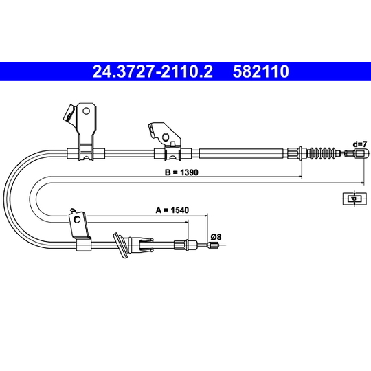 24.3727-2110.2 - Cable, parking brake 