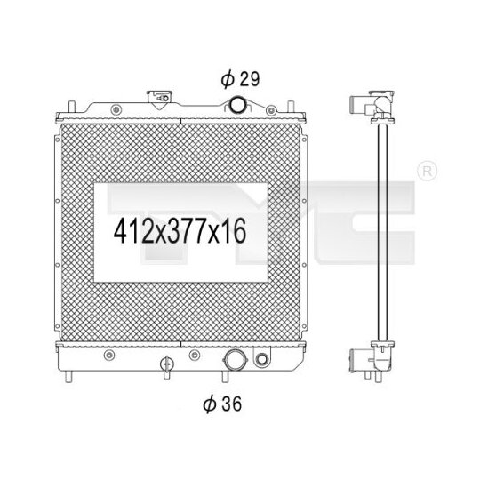 723-1013 - Radiator, engine cooling 