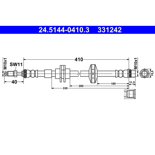 24.5144-0410.3 - Brake Hose 