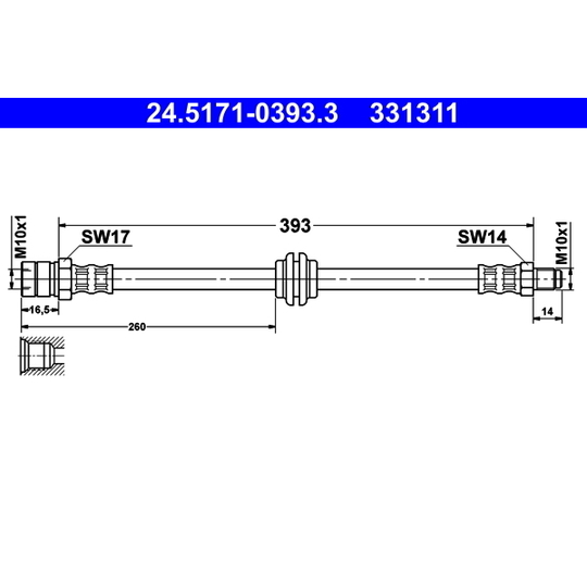 24.5171-0393.3 - Brake Hose 