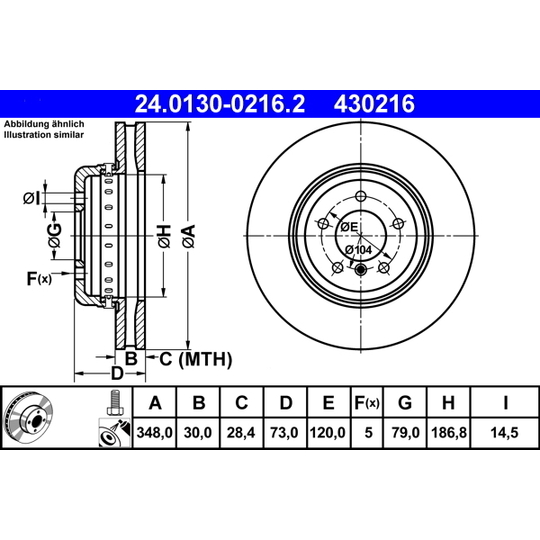 24.0130-0216.2 - Brake Disc 