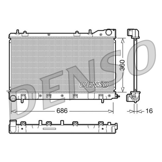 DRM36004 - Radiator, engine cooling 