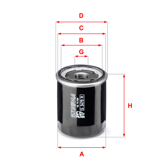 S 3479 R - Oil filter 