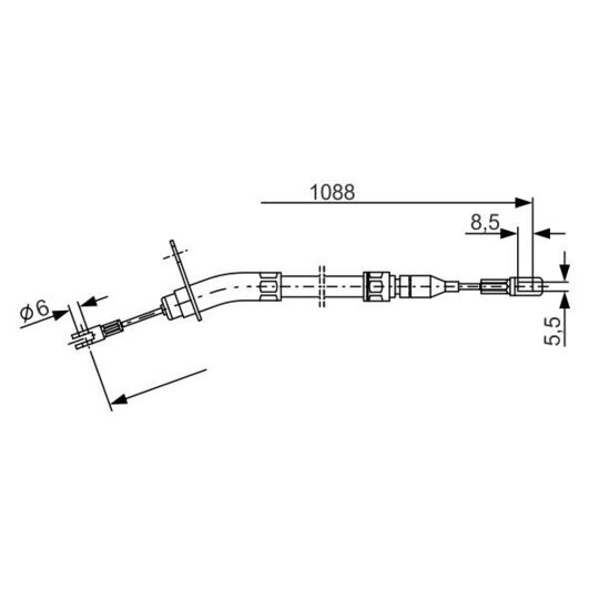 1 987 477 212 - Cable, parking brake 