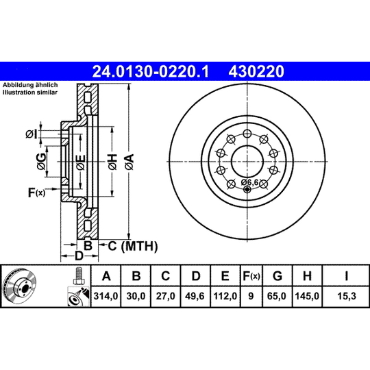 24.0130-0220.1 - Brake Disc 