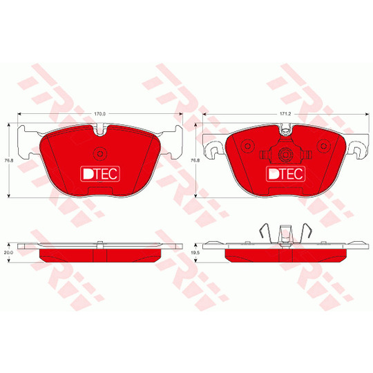 GDB1726DTE - Brake Pad Set, disc brake 