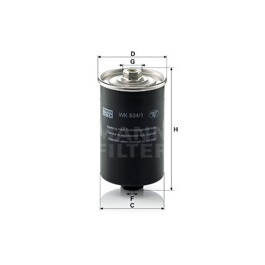 WK 834/1 - Fuel filter 