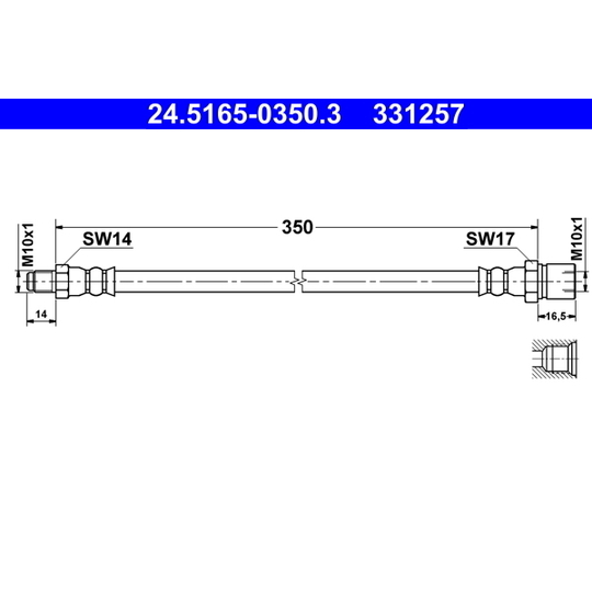 24.5165-0350.3 - Pidurivoolik 