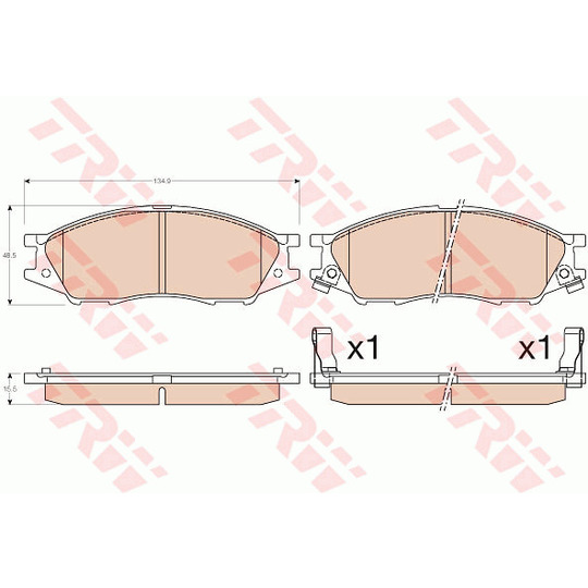 GDB3563 - Brake Pad Set, disc brake 