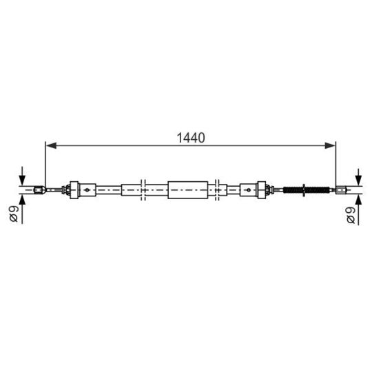 1 987 482 383 - Cable, parking brake 