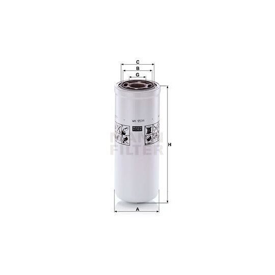 WH 1257/1 - Filter, operating hydraulics 