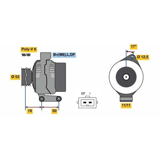 0 986 080 230 - Alternator 