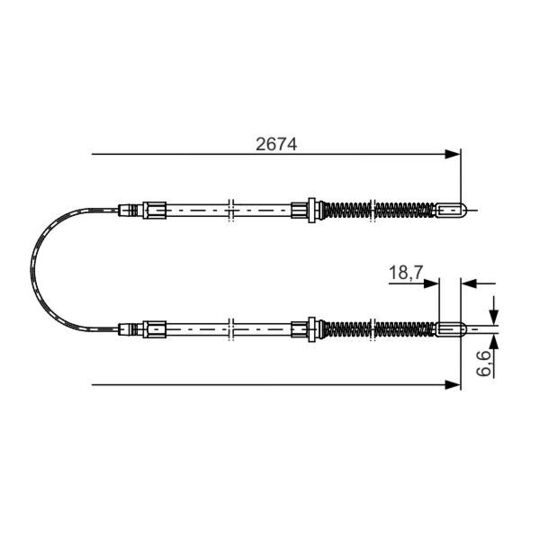 1 987 482 148 - Cable, parking brake 