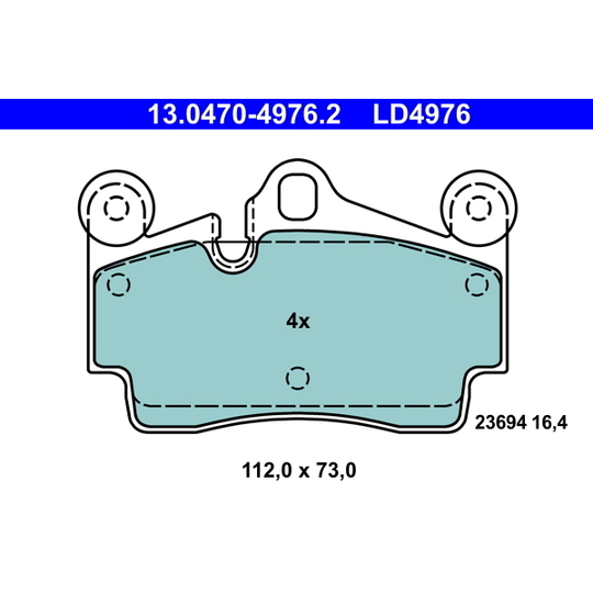13.0470-4976.2 - Brake Pad Set, disc brake 