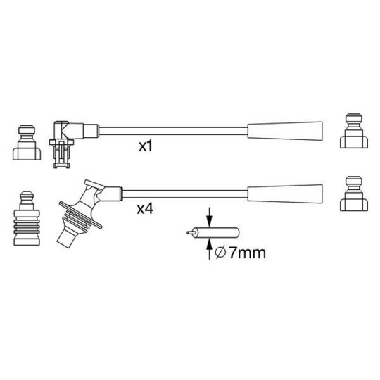 0 986 357 230 - Ignition Cable Kit 