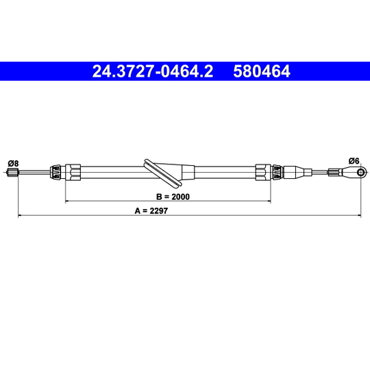 24.3727-0464.2 - Cable, parking brake 